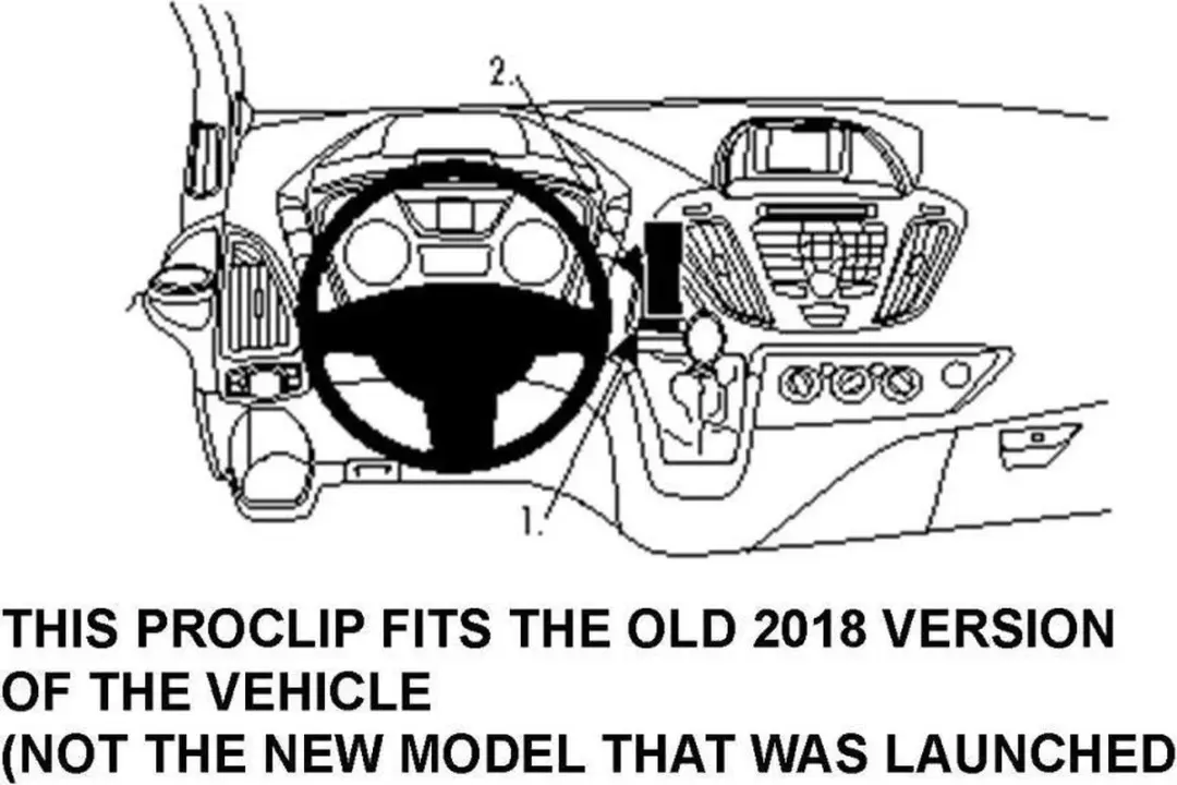 Brodit ProClip Ford Transit 14-19/Transit Custom 13-18 - Zwart