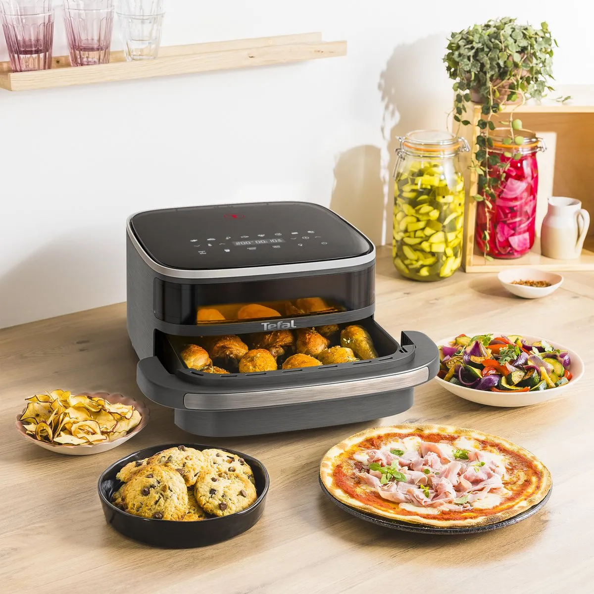 Tefal Easy Fry XL FW402HE0 Grote heteluchtfriteuse 2200W - Zwart/Grijs