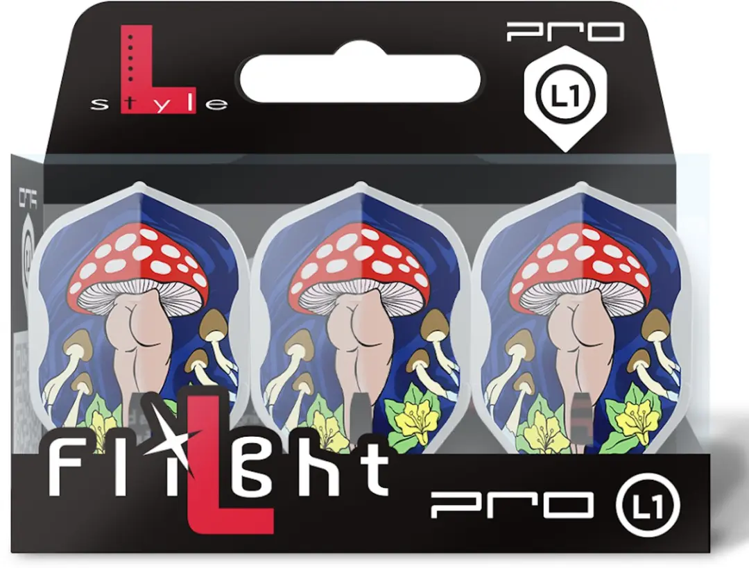 L-Style L1 Pro Magic Mushroom Dart Flights - 3 Stuks - Multi