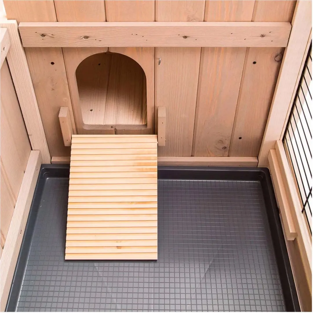 Ferplast Konijnenhok Ranch 2-Verdiepingen - 117x69x101cm - Grijs
