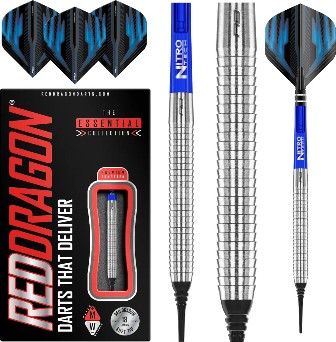 Red Dragon Razor Edge 85% Soft Tip Darts - 3 Stuks - Zilver - afbeelding 6 van 6
