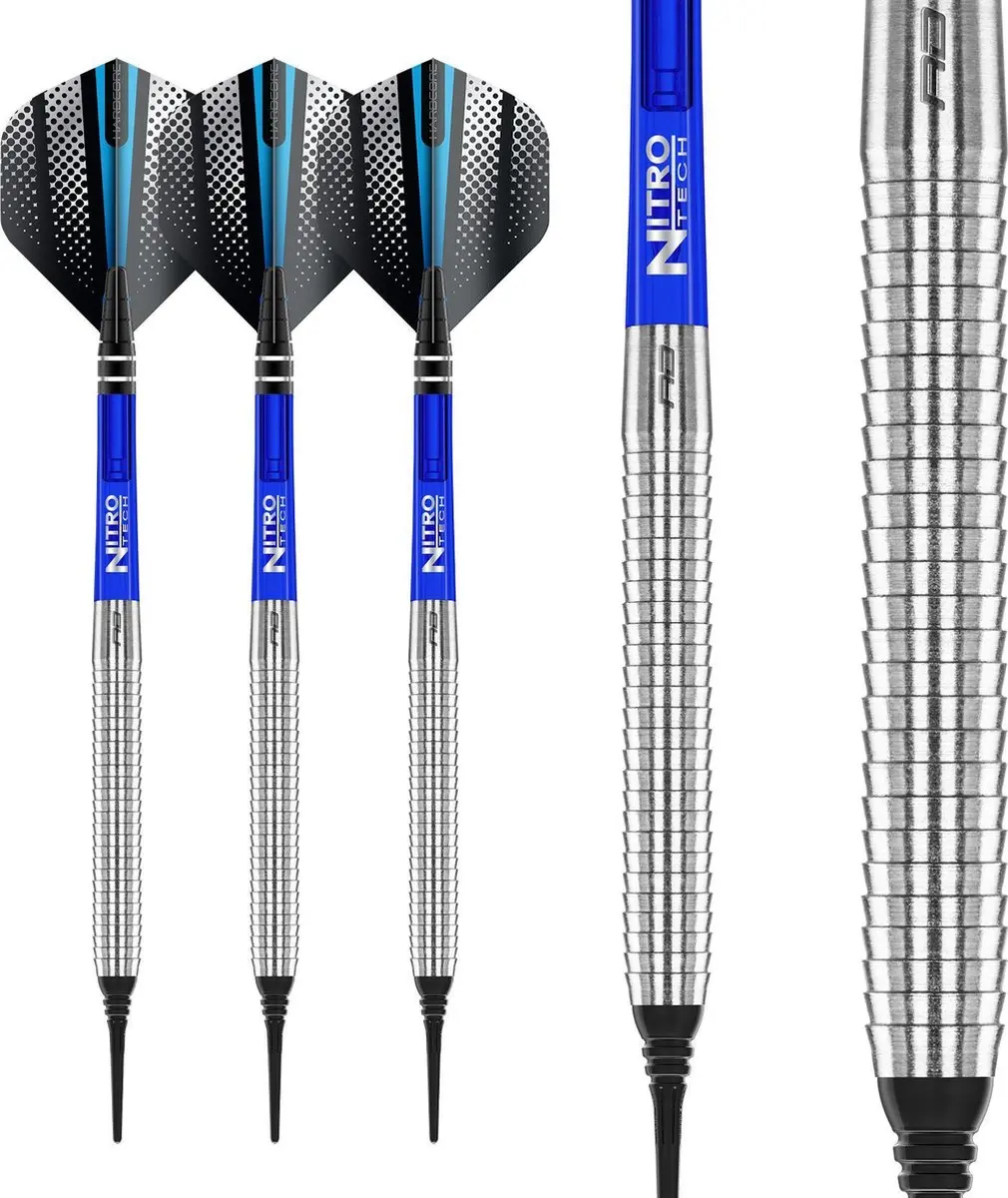 Red Dragon Razor Edge 85% Soft Tip Darts - 3 Stuks - Zilver