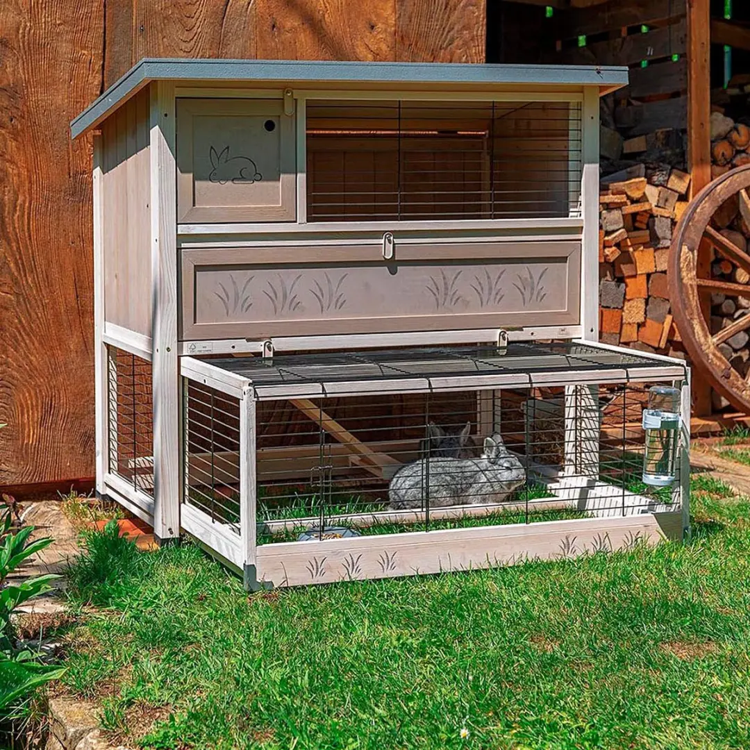 Ferplast Konijnenhok Ranch Max 117x69x107cm - Grijs