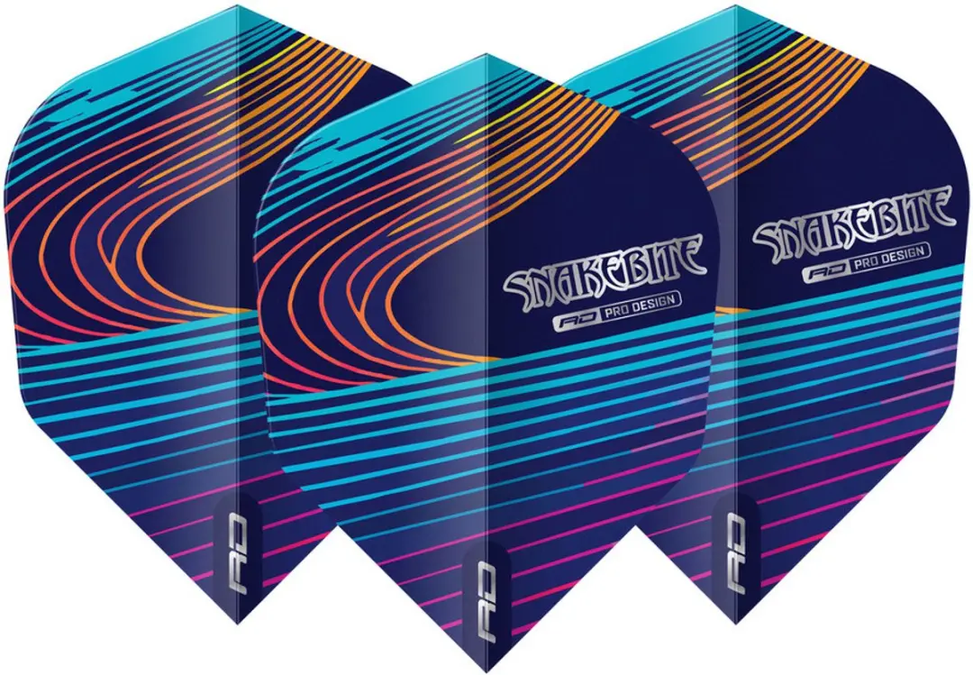 Red Dragon Peter Wright Hardcore Snakebite Dart Flights TF8166 - 3 Stuks - Blauw
