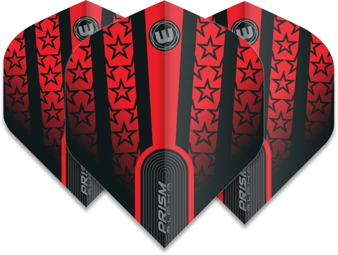 Winmau Prism Alpha Joe Cullen Dart Flights - 3 Stuks - Rood/Zwart