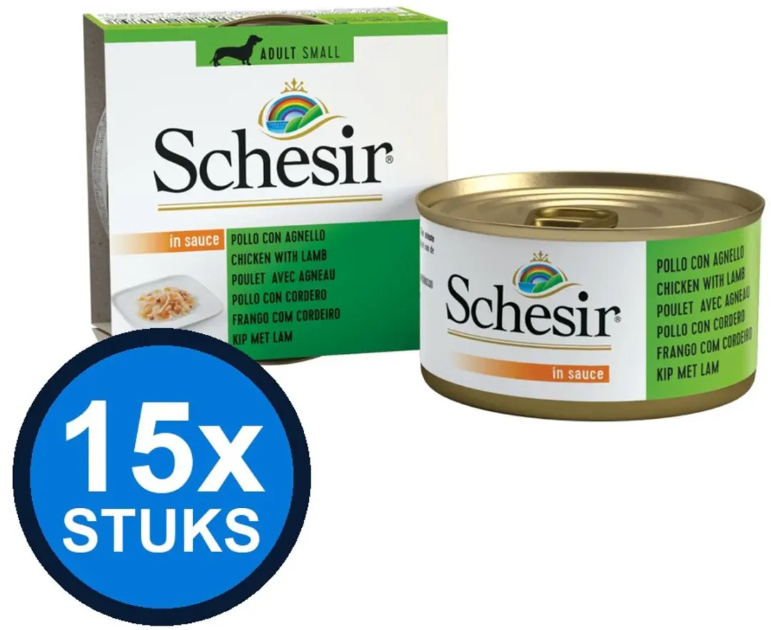 Schesir Hond Blik Kip & Lam 85g