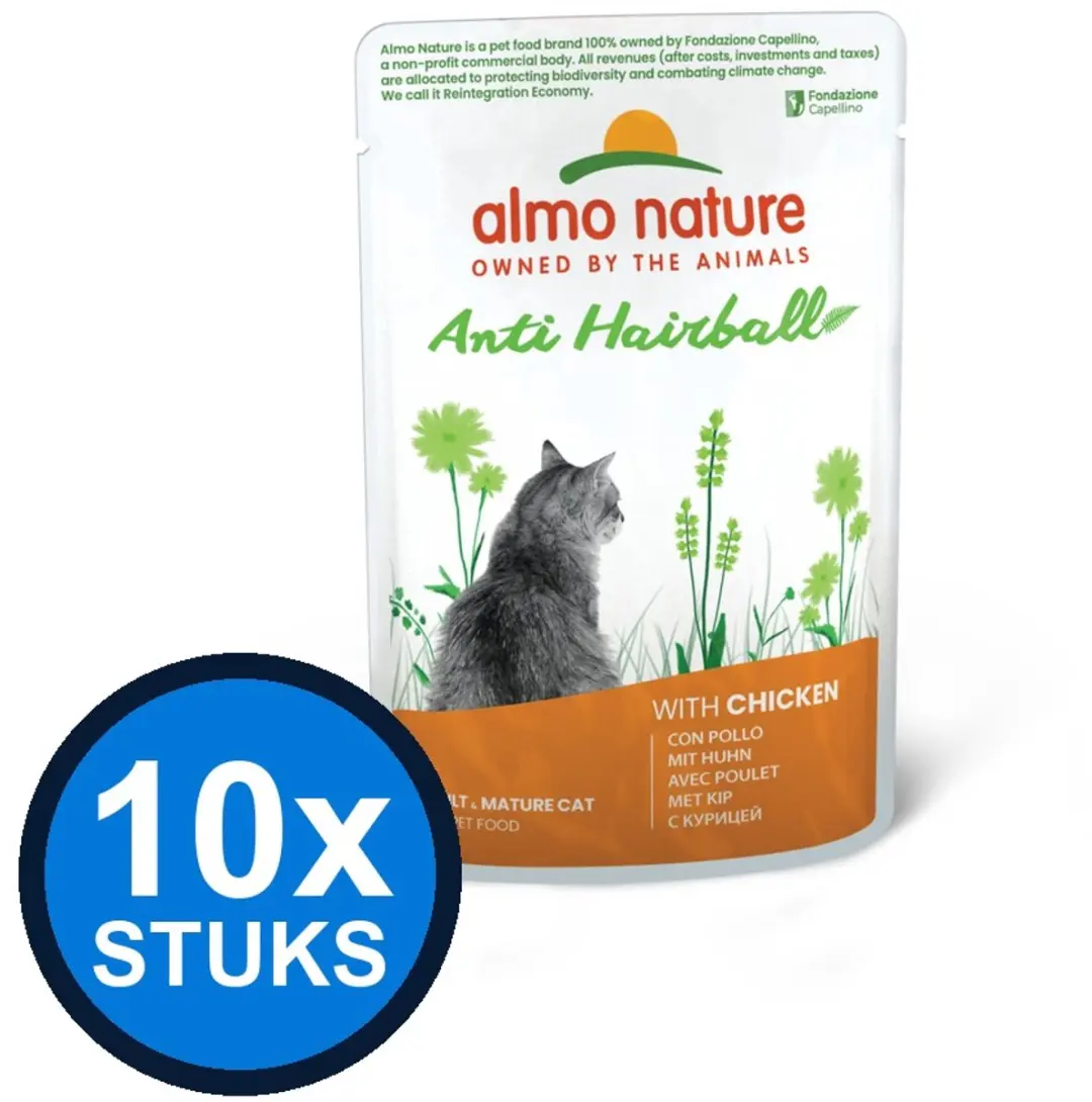 Almo Nature Holistic Anti-Haarbal Kat Pouches 70g