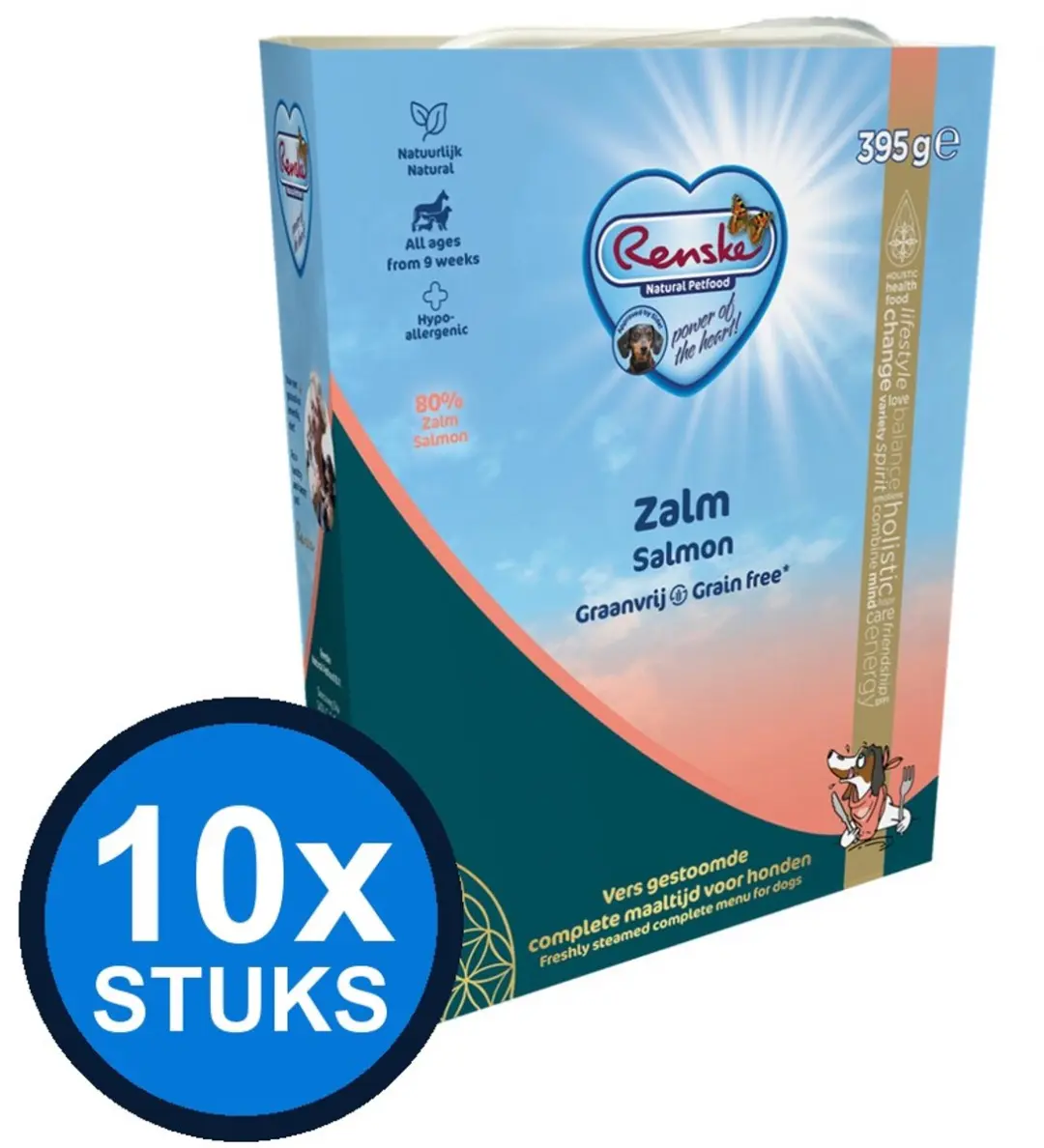 10x Renske vers hond adult graanvrij zalm 395gr