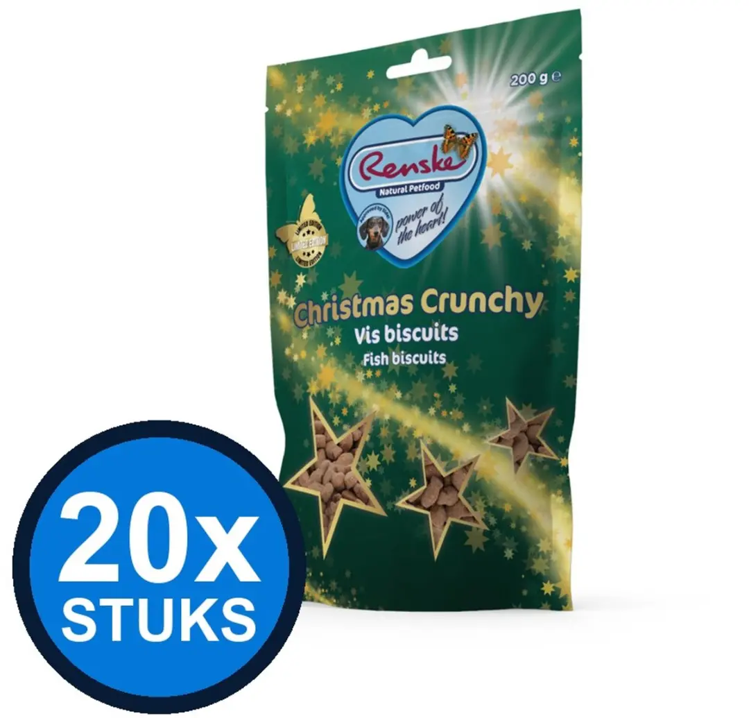 Renske Gezonde Beloning Hond Crunchy Zalm & Witvis & Forel 200g