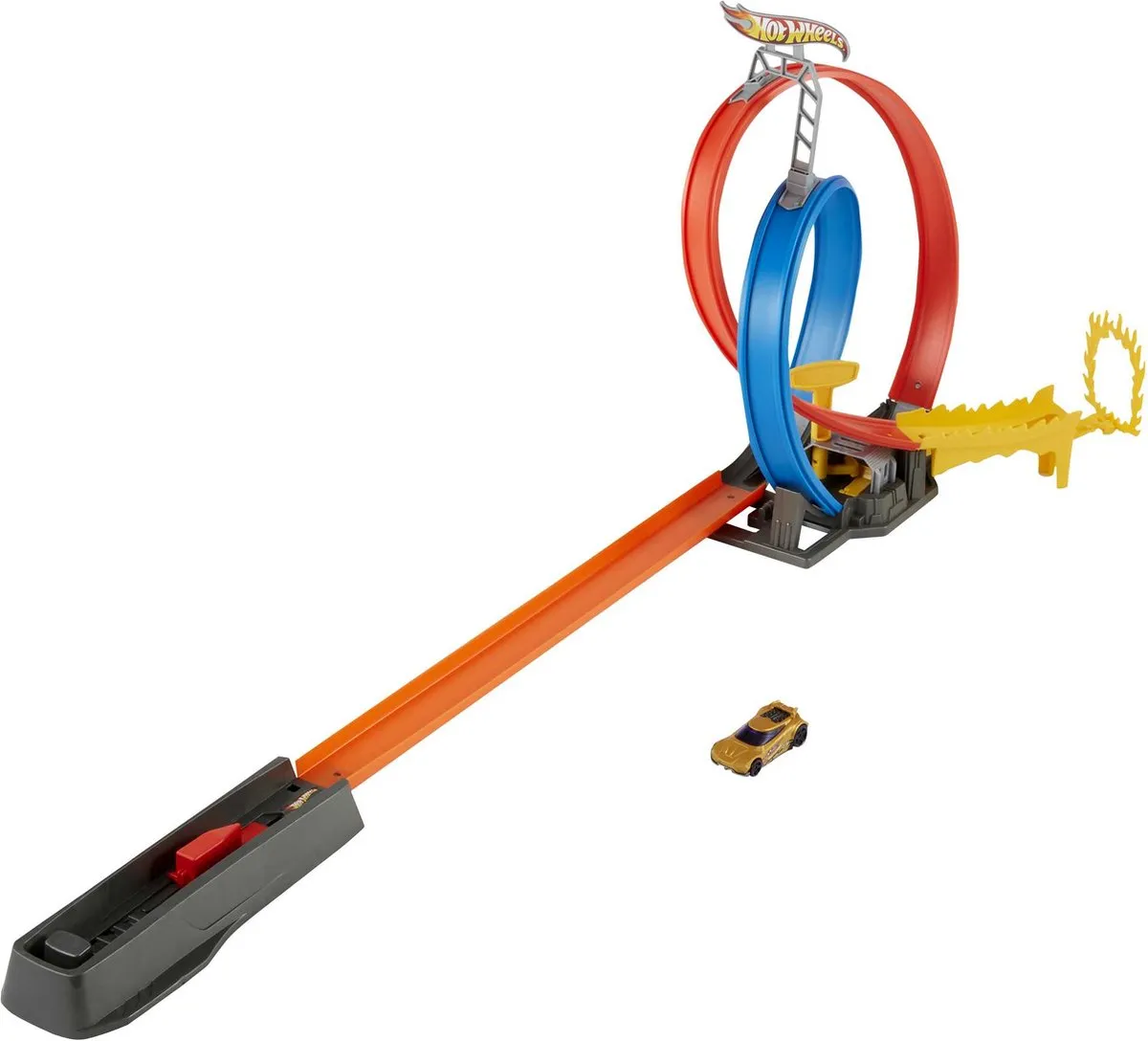 Mattel Games Hot Wheels Energiespoor Dubbele Lus 1/64 Voertuig GND92 - Meerkleurig
