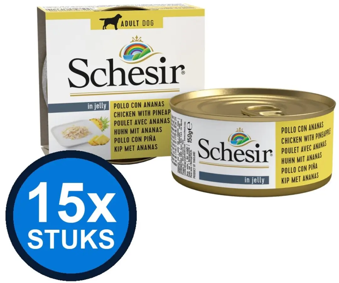 Schesir Hond Blik Kip & Ananas 150g