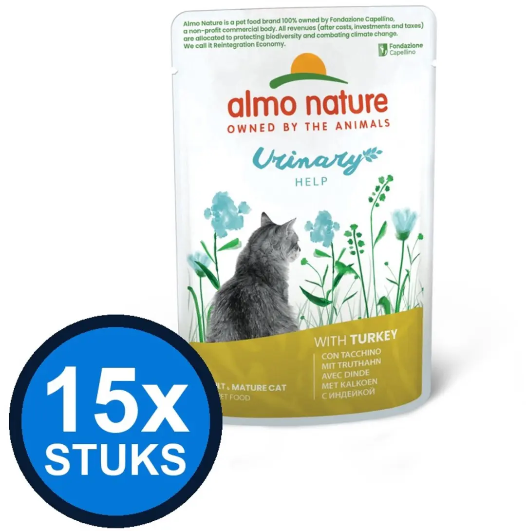 Almo Nature Holistic Kat Pouch Urinary Help Kalkoen 70g