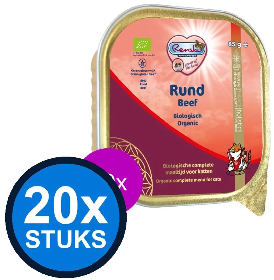 Renske Vers Alu Kat Graanvrij Rund Biologisch 85g
