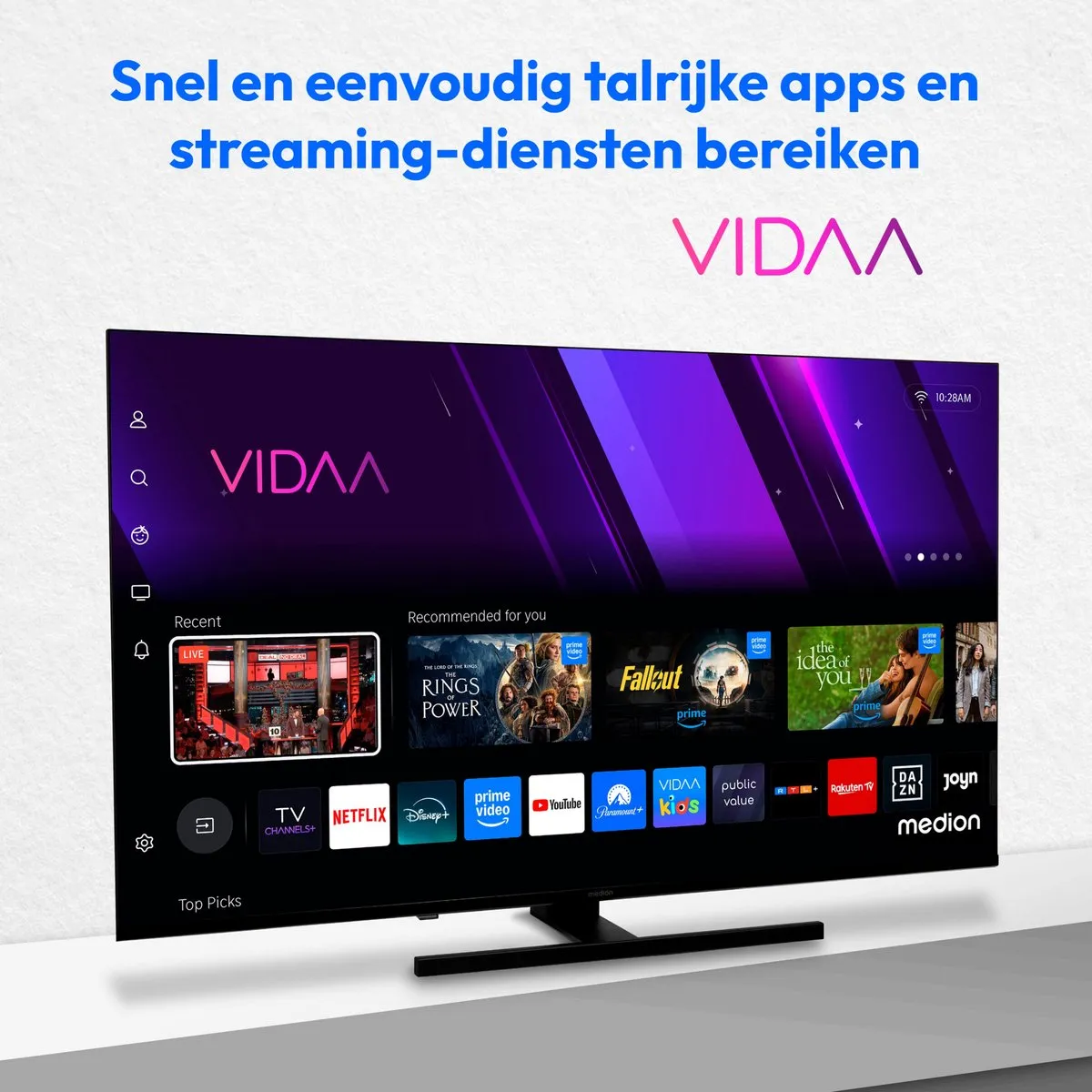 Medion 108cm QLED TV MD 843600 - 43" - Zwart