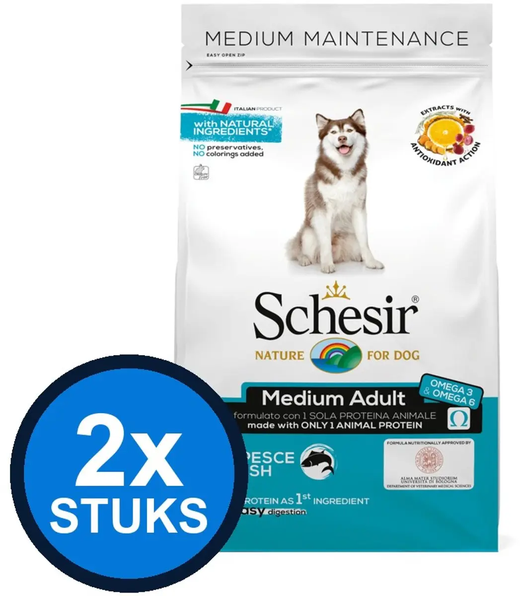 Schesir Hond Dry Maintenance Medium Vis 3kg