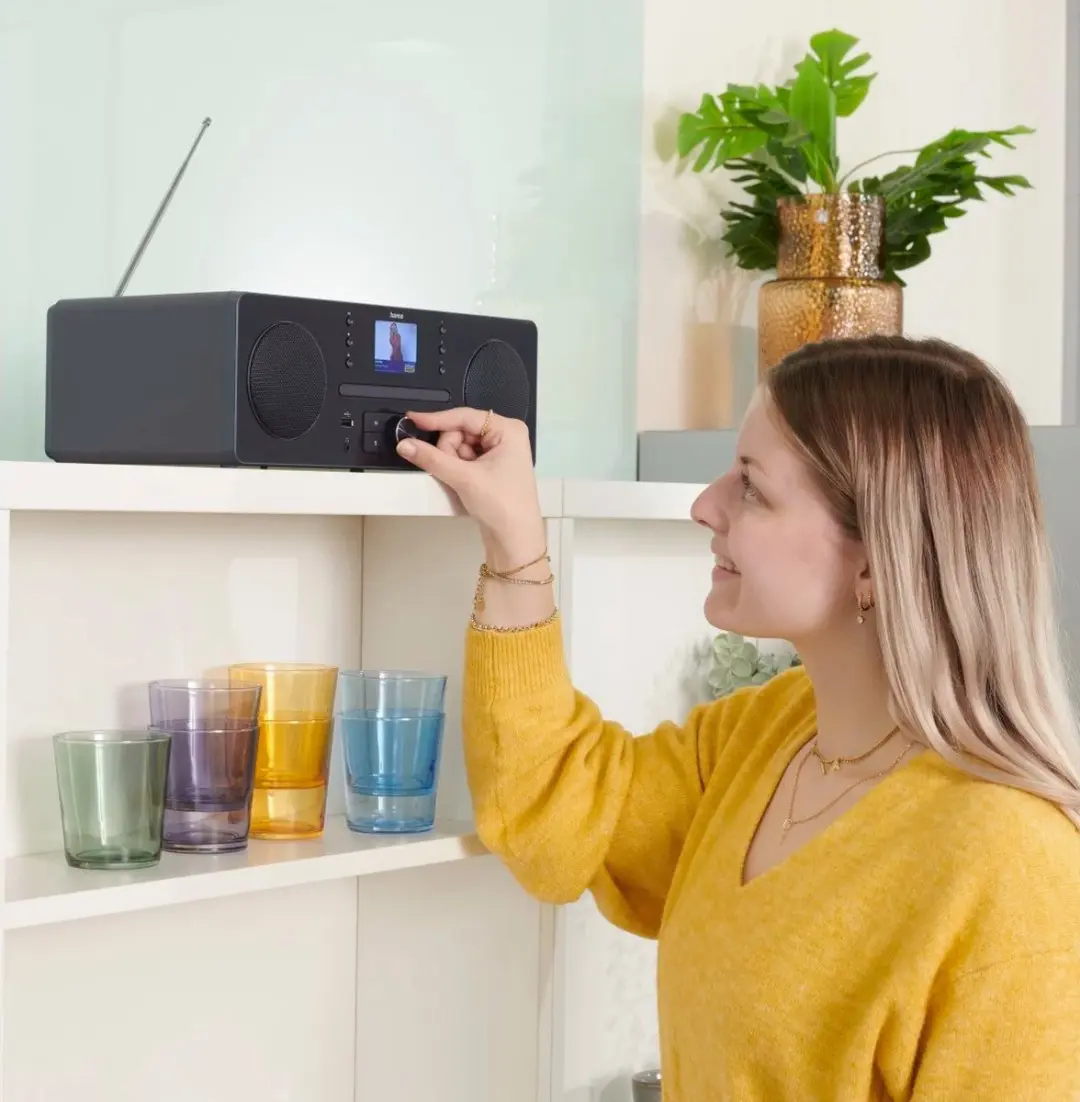 Hama DR1560CBT Digitale Radio DAB+/FM/Bluetooth - 10W - Zwart/Grijs - afbeelding 2 van 6