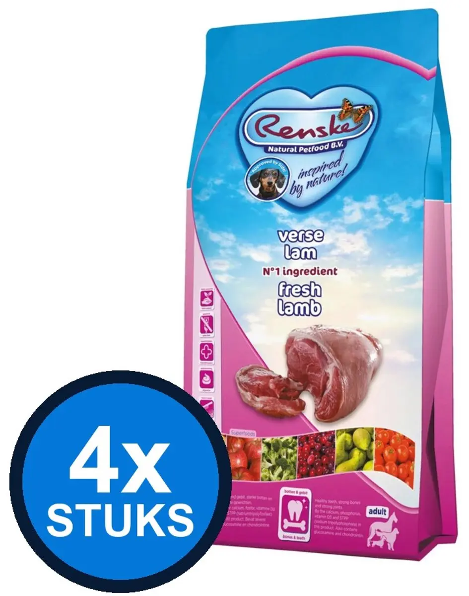 Renske Super Premium Adult Lam Graanvrij 2kg