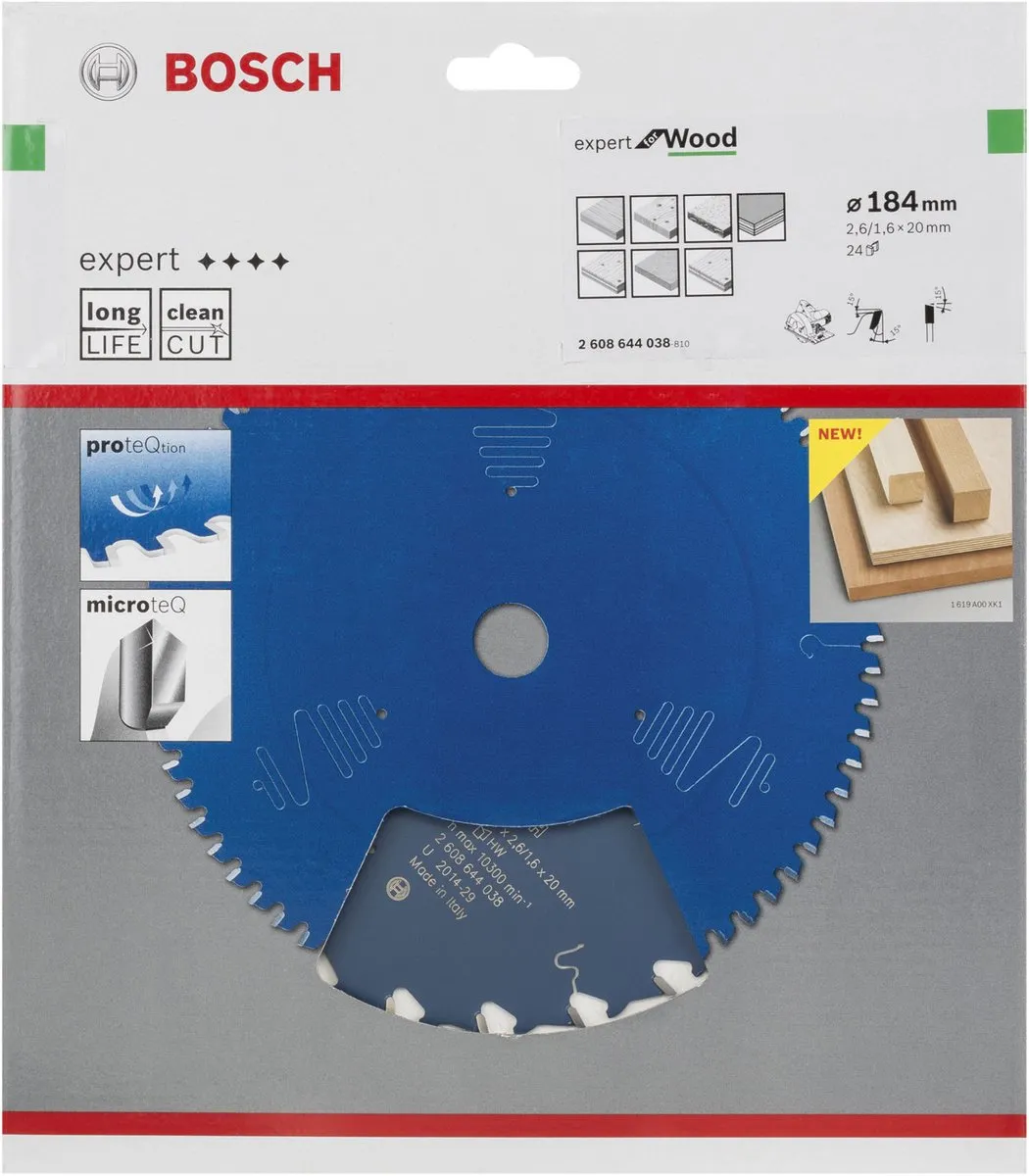 Bosch Expert for Wood Cirkelzaagblad 165x30x2.6/1.6mm - 48 Tanden - afbeelding 2 van 5