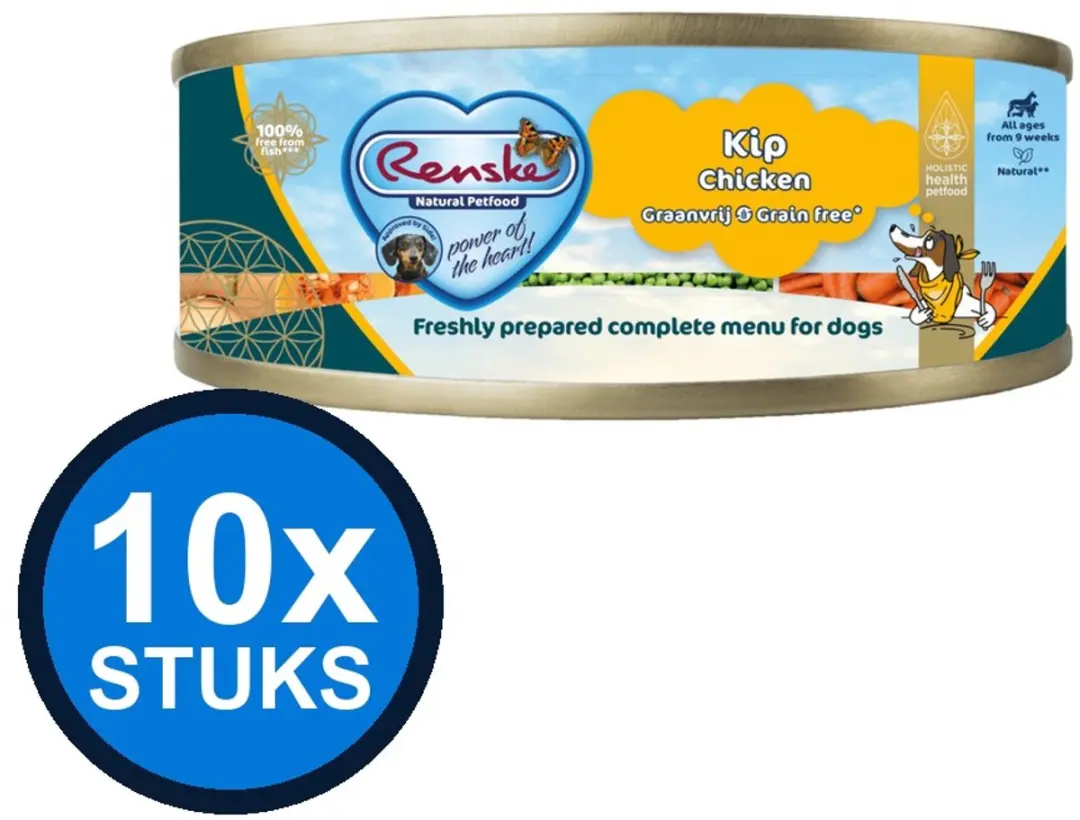 Renske Vers Vlees Maaltijd Hond Kip Graanvrij 95g