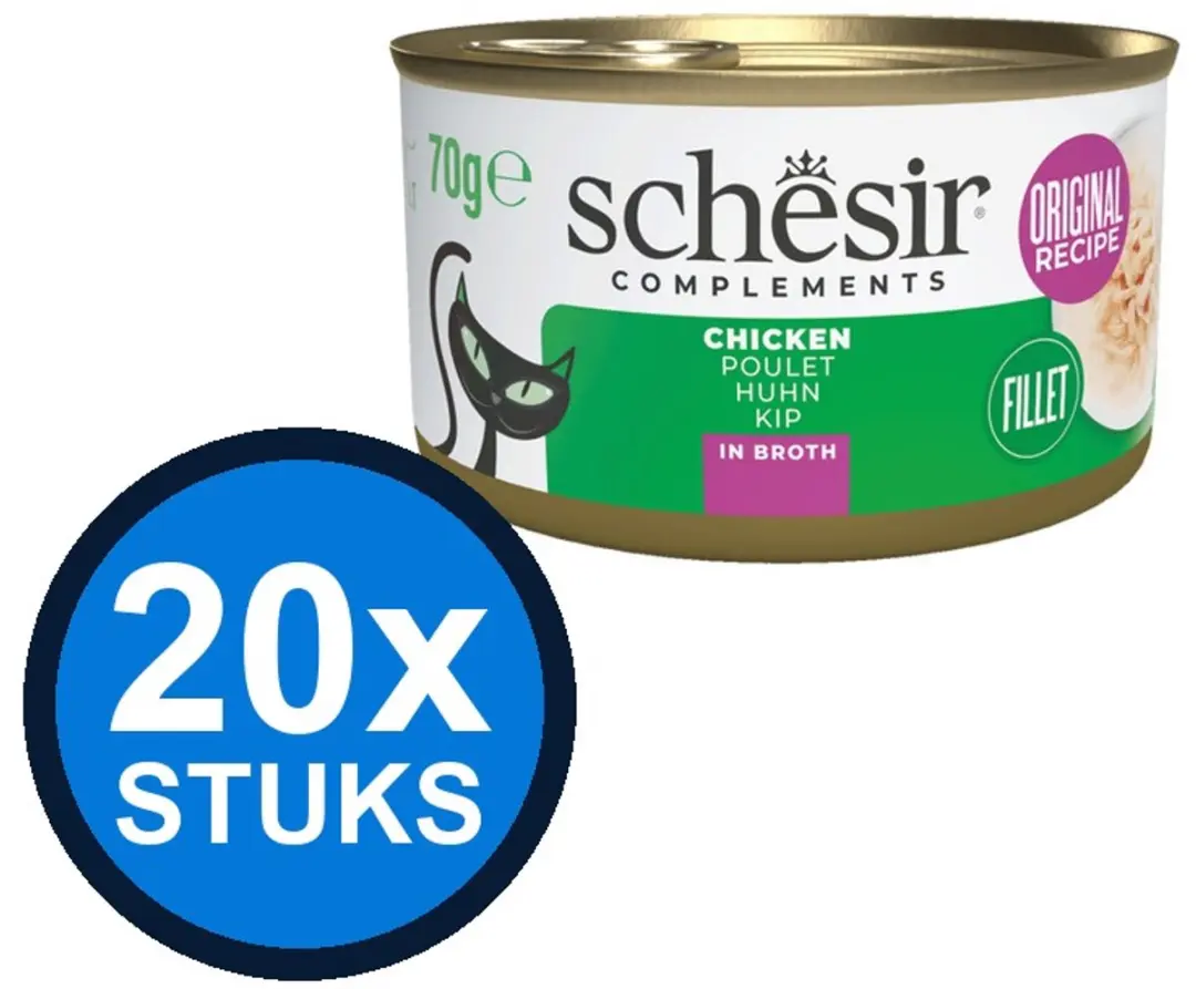 Schesir Kat Blik Bouillon Kipfilet
