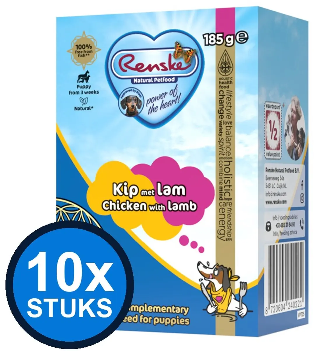 Renske Vers Kip met Lam Puppyvoer