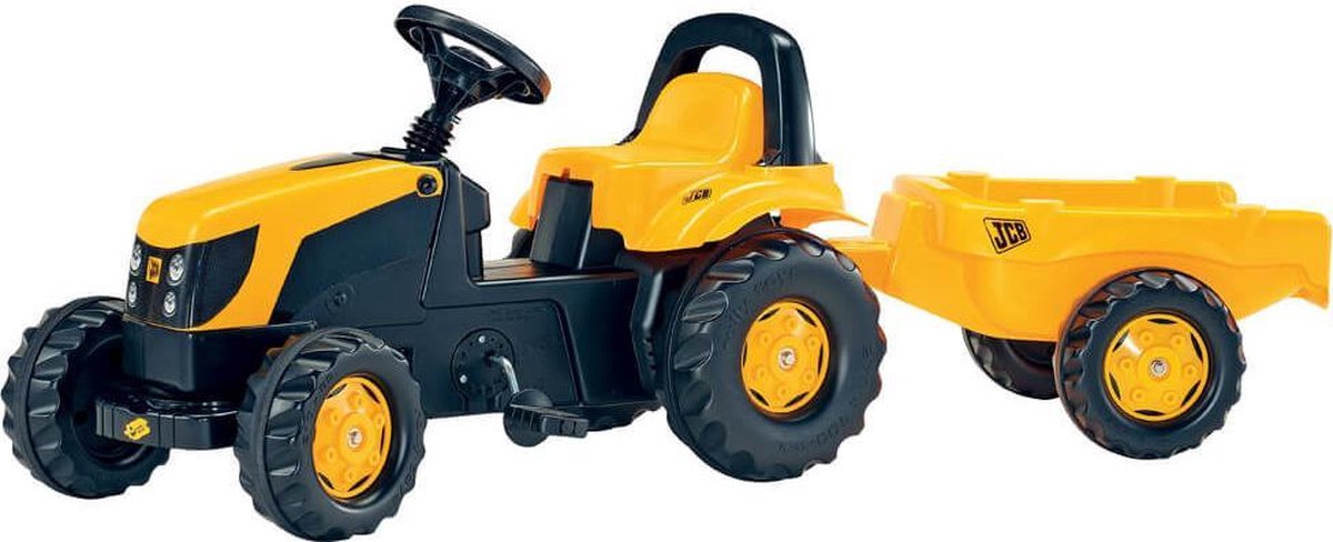 Rolly Toys rollyKid JCB - Traptractor met Aanhanger