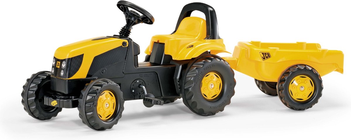 Rolly Toys rollyKid JCB - Traptractor met Aanhanger