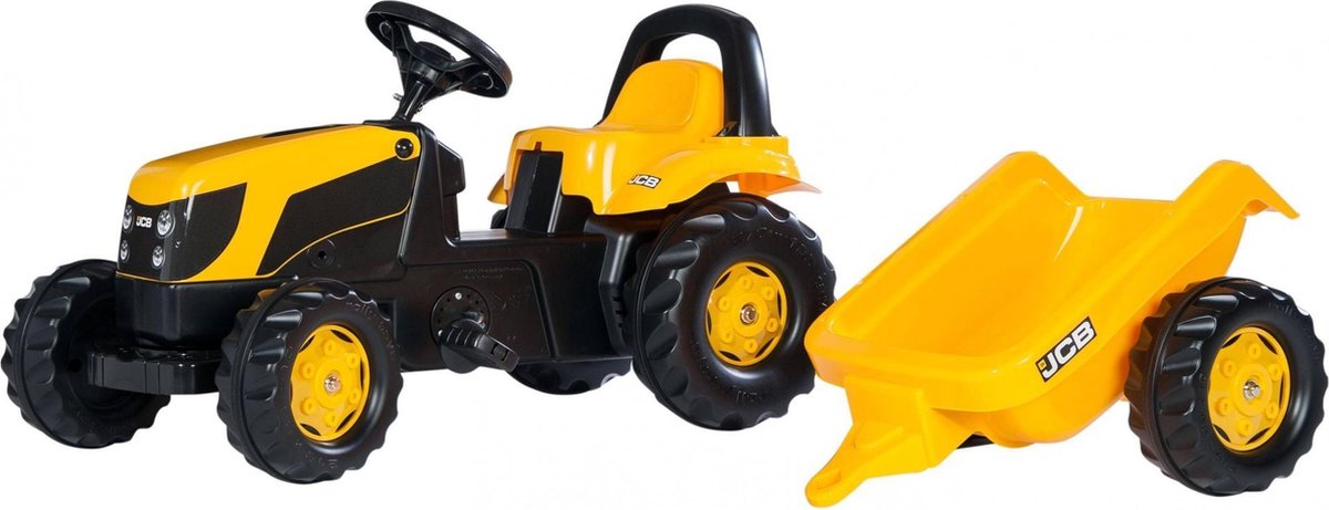 Rolly Toys rollyKid JCB - Traptractor met Aanhanger