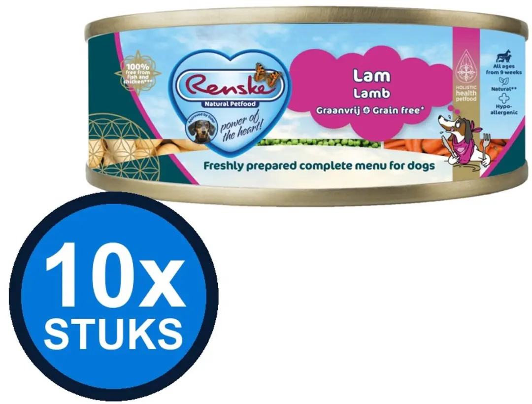 Renske Vers Vlees Maaltijd Hond Lam Graanvrij 95g
