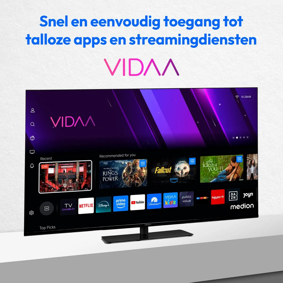 Medion 50 inch Smart TV MD 850300 - Dolby Vision HDR - 3x HDMI