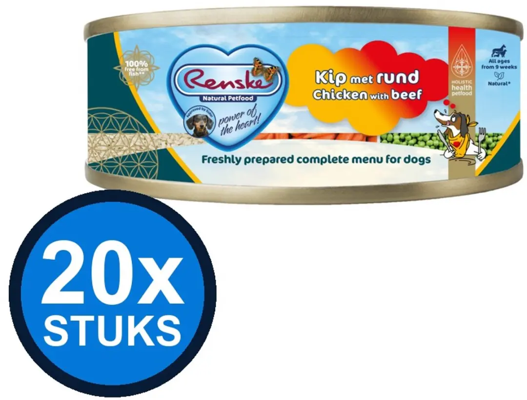 Renske Vers Vlees Maaltijd Hond Kip/Rund 95g