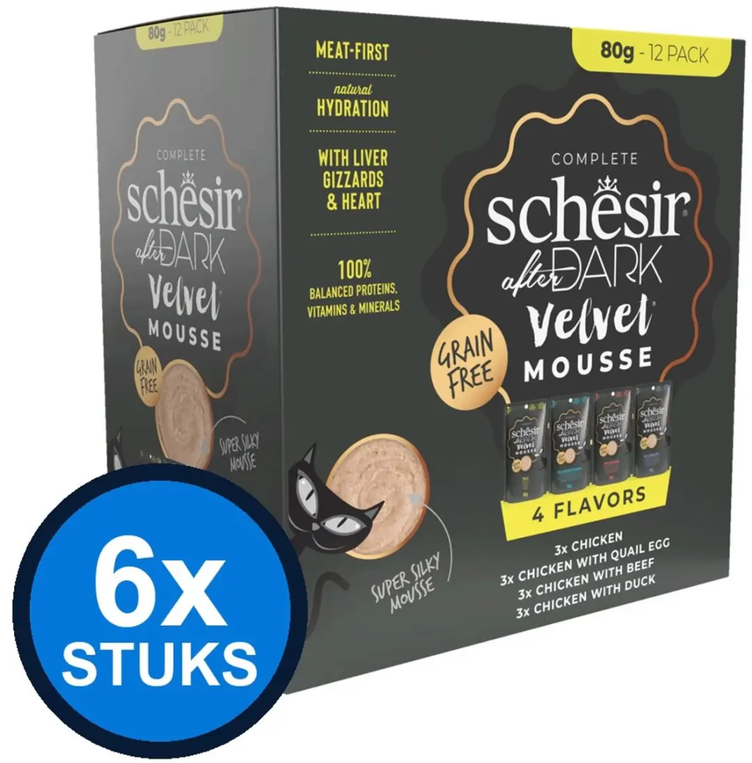 Schesir After Dark Velvet Kat Pouch Variety Pack
