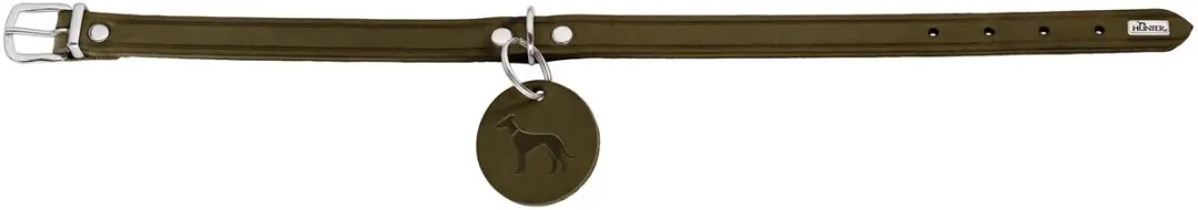 Hunter Hondenhalsband Aalborg Olijf - Maat 52 (38-47 cm)