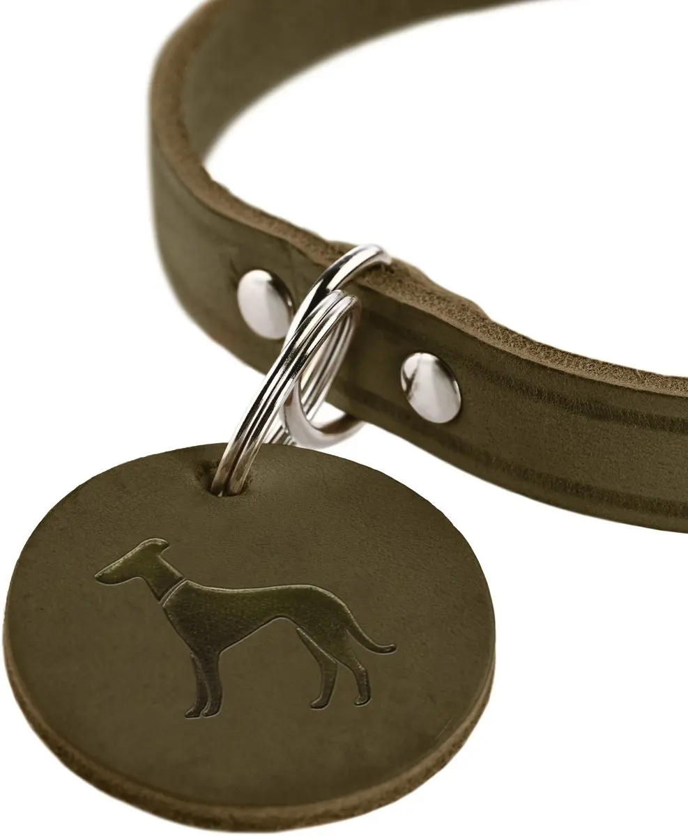 Hunter Hondenhalsband Aalborg Olijf - Maat 52 (38-47 cm)