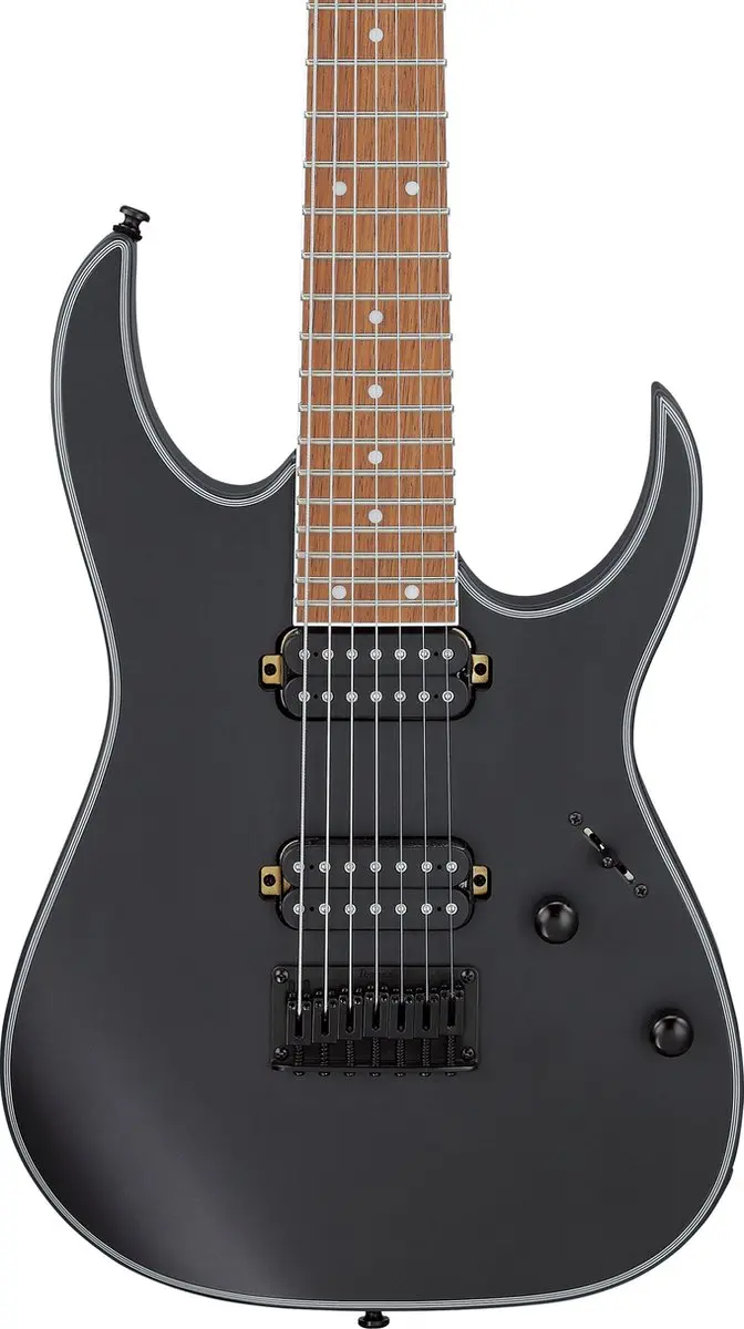 Ibanez RG7421EX Black Flat 7-snarige Elektrische Gitaar