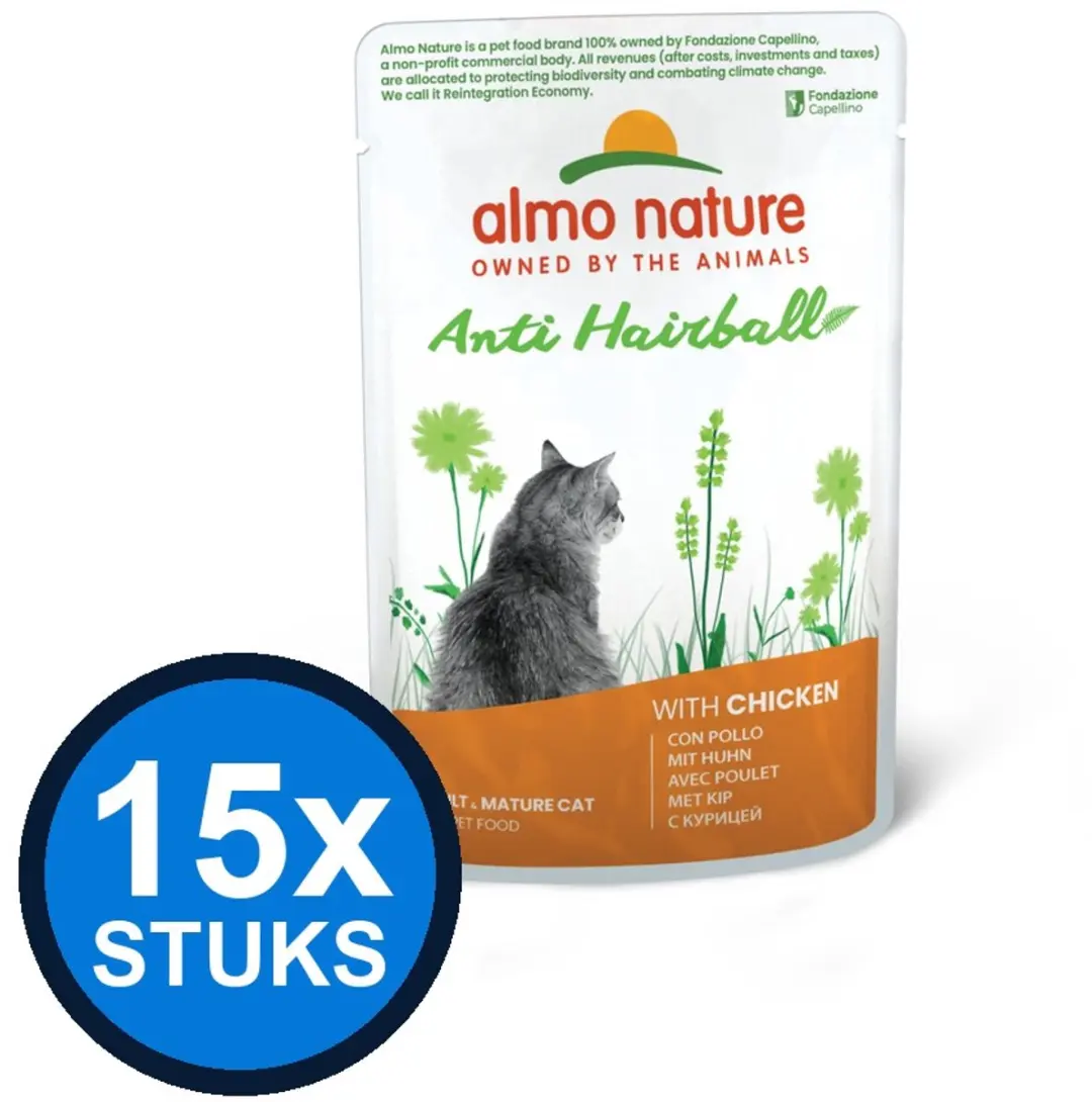 Almo Nature Holistic Anti-Haarbal Pouch Kip 70g