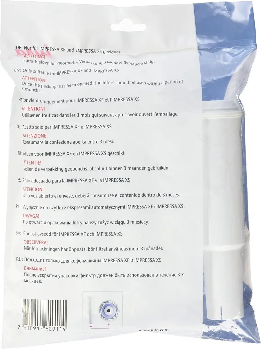 Jura Waterfilter Patronen - 4 Stuks