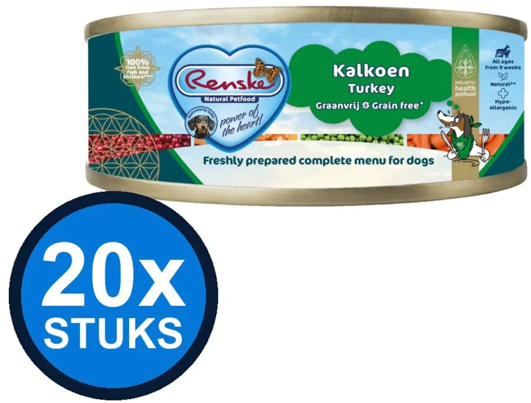 Renske Vers Vlees Maaltijd Hond Kalkoen 95g
