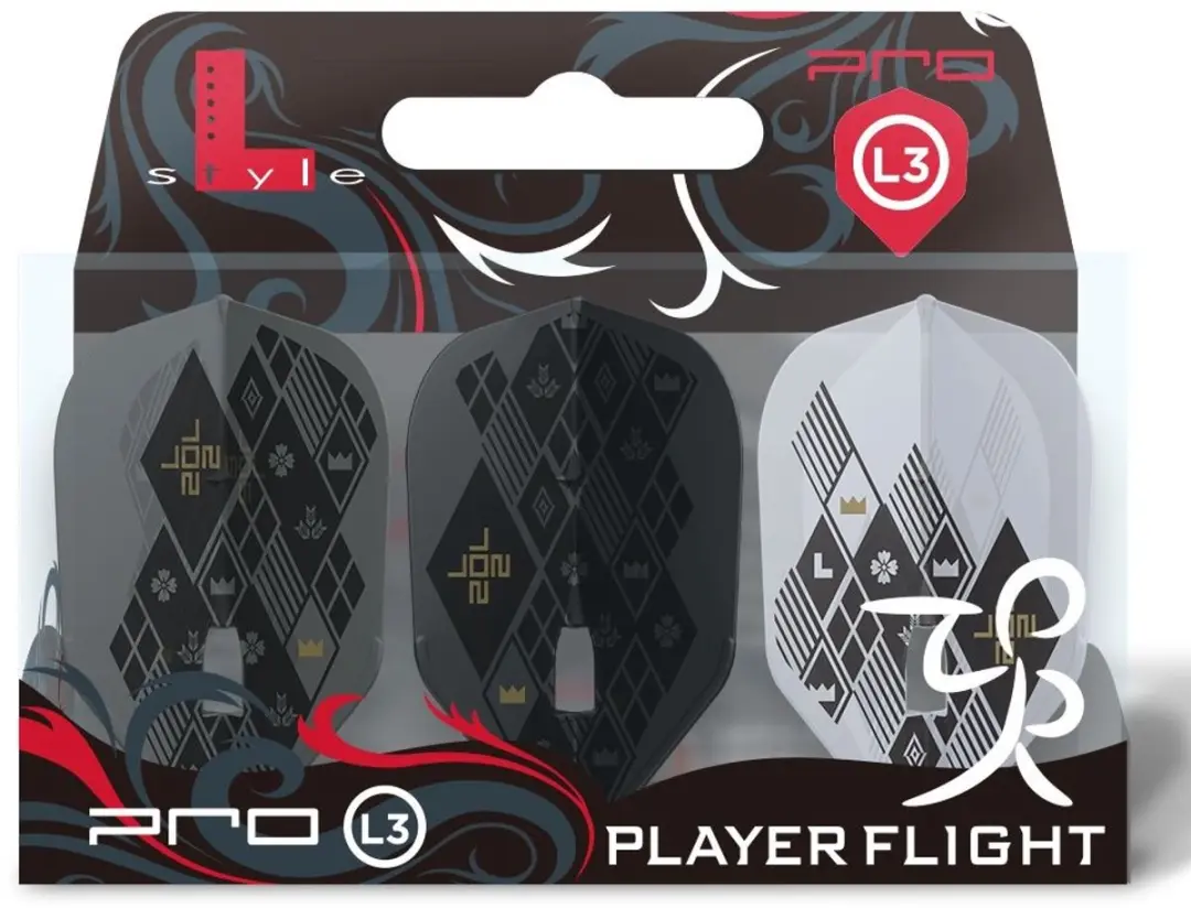 L-Style L3 Shape Jun Matsuda 2022 Champion Mix Dart Flights - 3 Stuks
