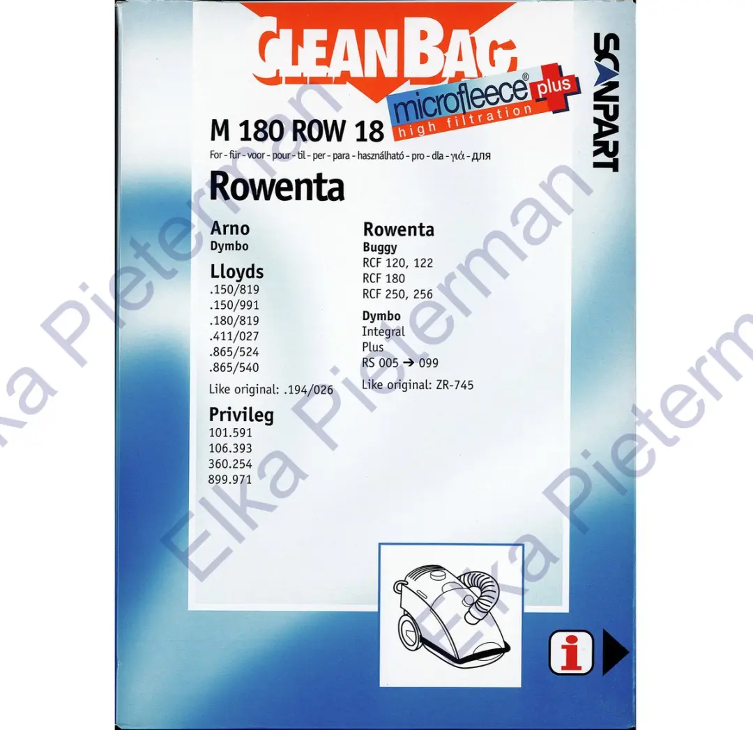 Cleanbag Stofzuigerzakken ZR745 - 4 Stuks - Inclusief Filter