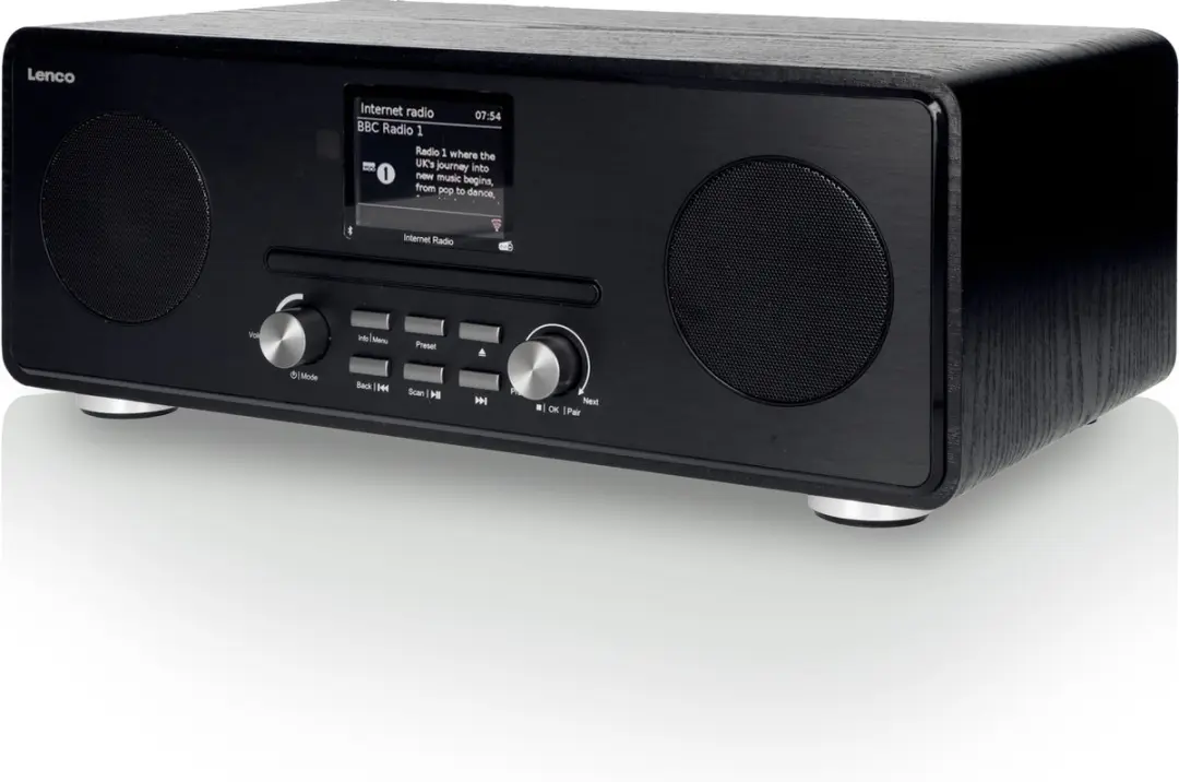 Lenco DIR-260BK Internetradio - DAB+/Bluetooth - Zwart - afbeelding 6 van 6