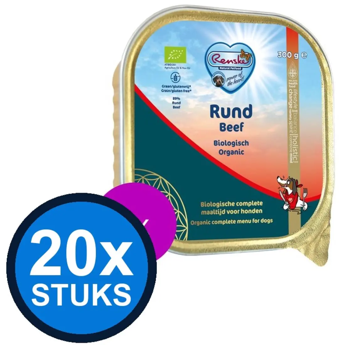 Renske Vers Hondvoer Rund Biologisch 300g
