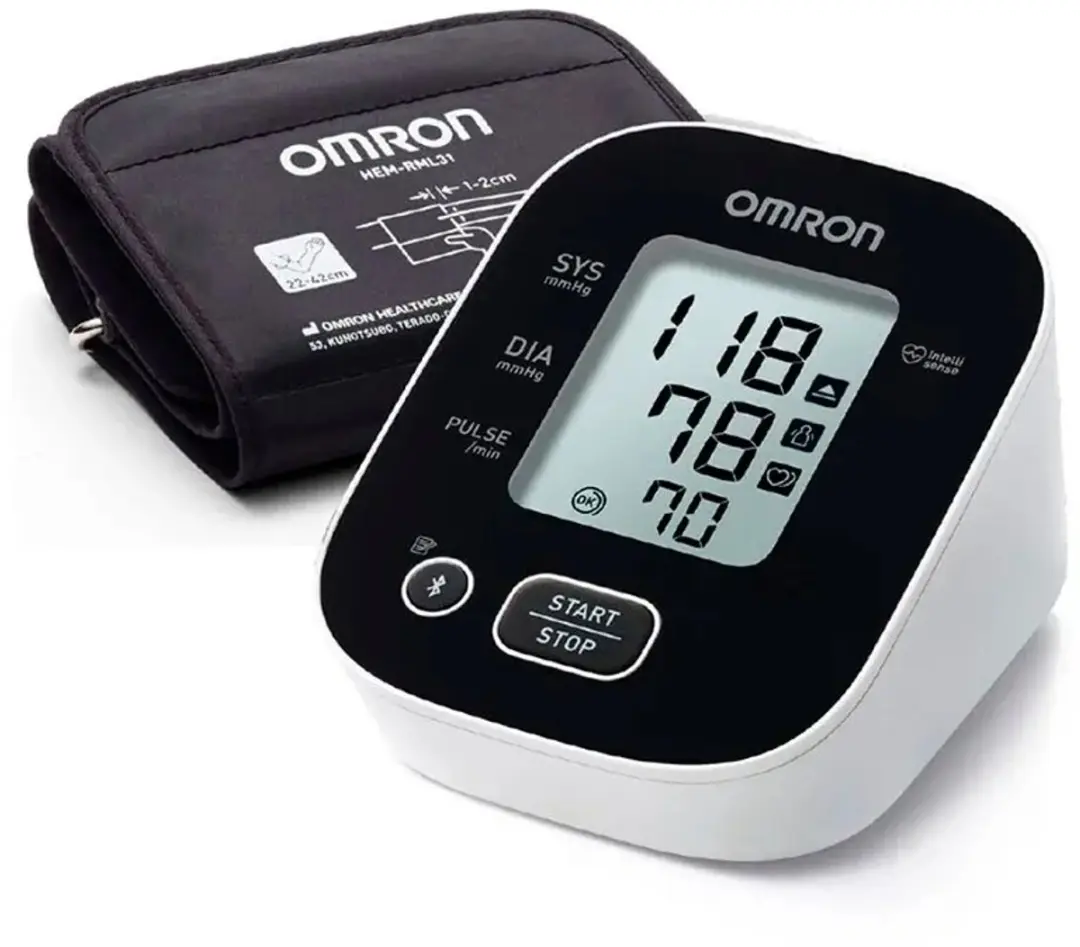 Omron M2 Intelli IT Bloeddrukmeter - Automatisch - Witte/Grijze manchet