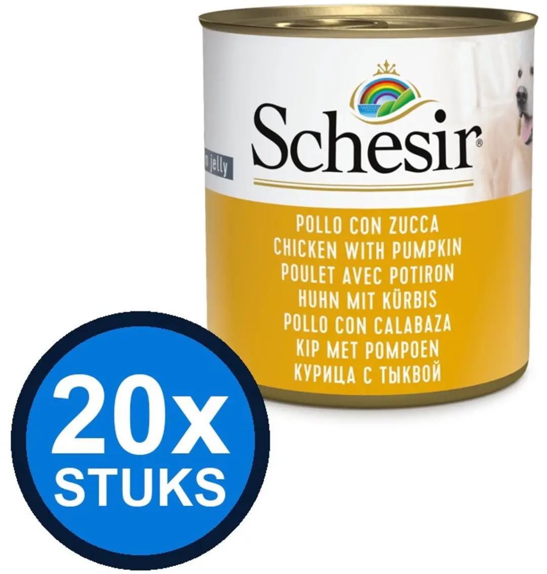 Schesir Hond Blik Kip & Pompoen 285g