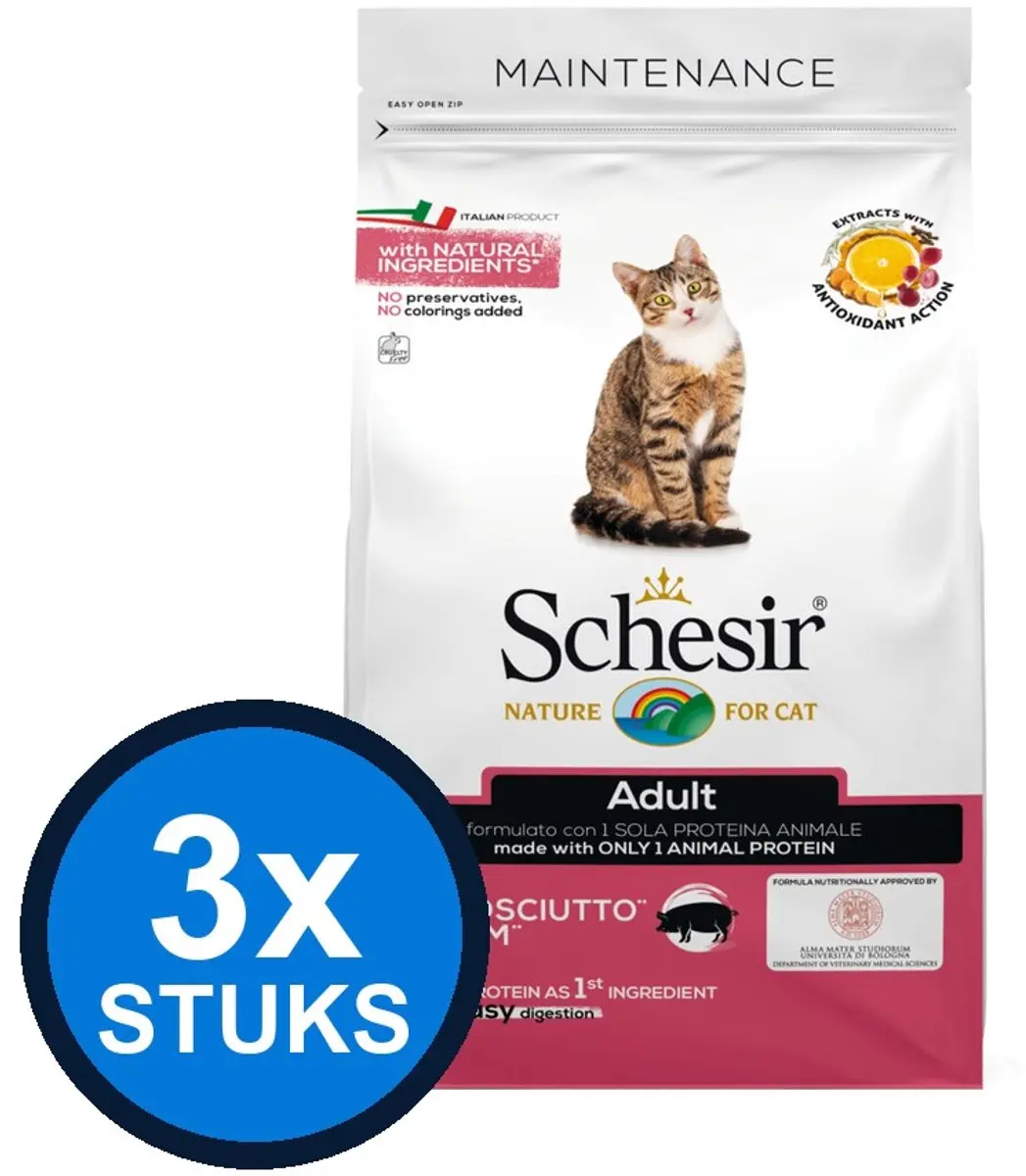 Schesir Kat Dry Maintenance Ham 1,5kg
