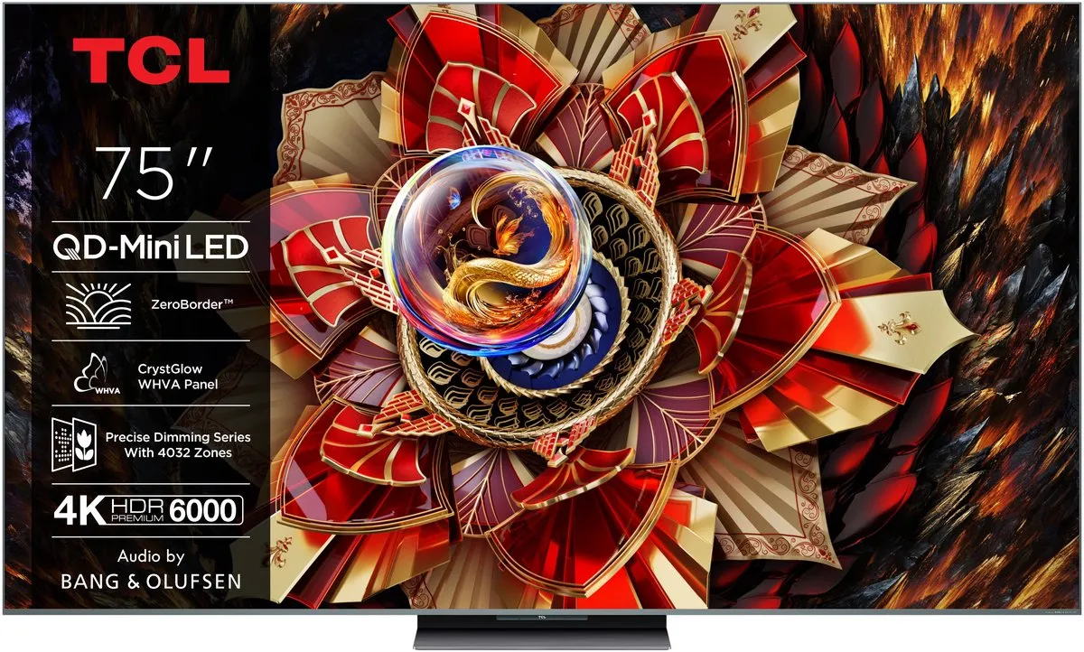 TCL 75C9K 75 inch 4K MiniLED TV - Zwart