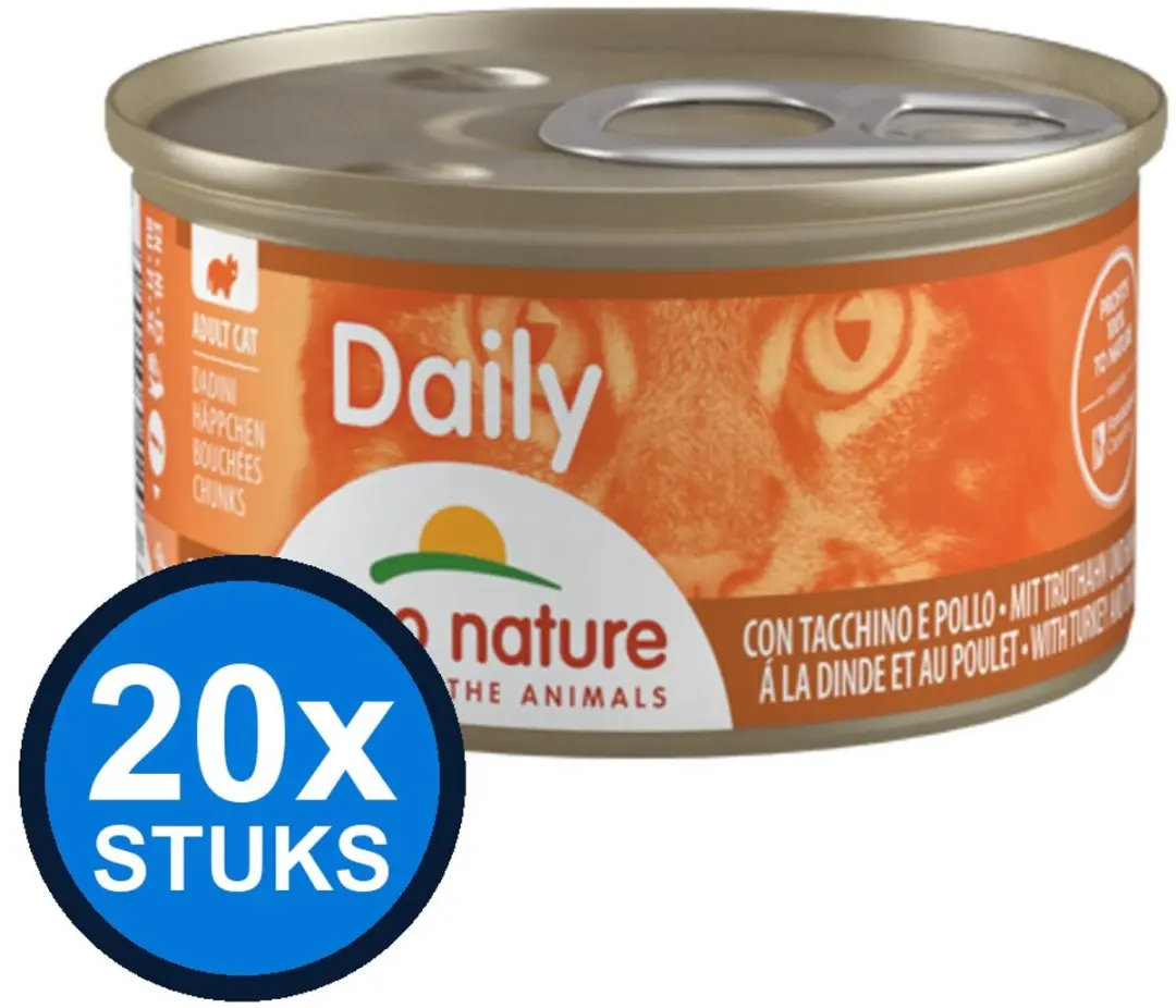 Almo Nature Daily Cat Blik Brokjes Kalkoen & Kip 85g
