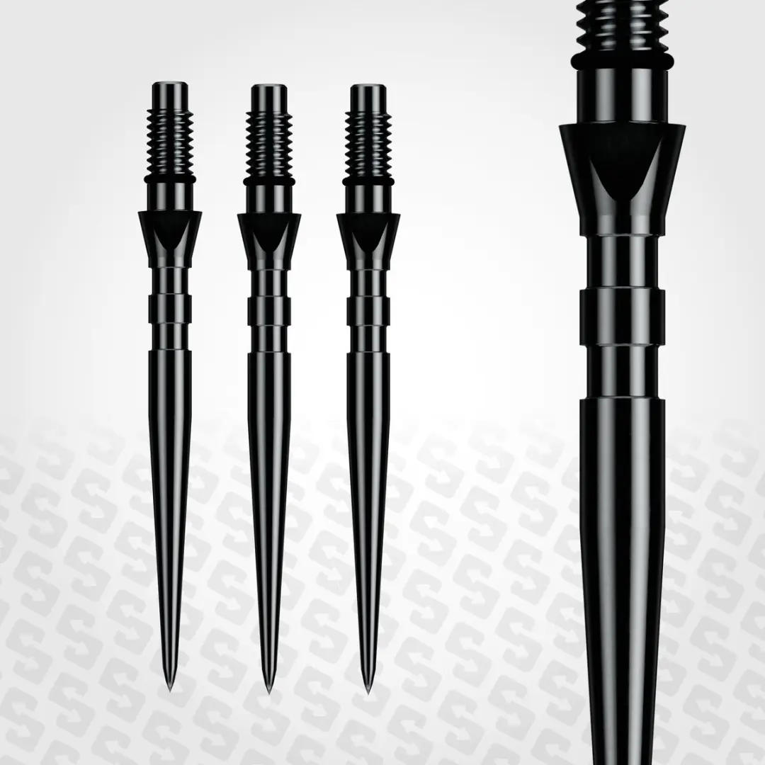 Winmau Switch Point Groove Zwart 26mm - 3 Stuks