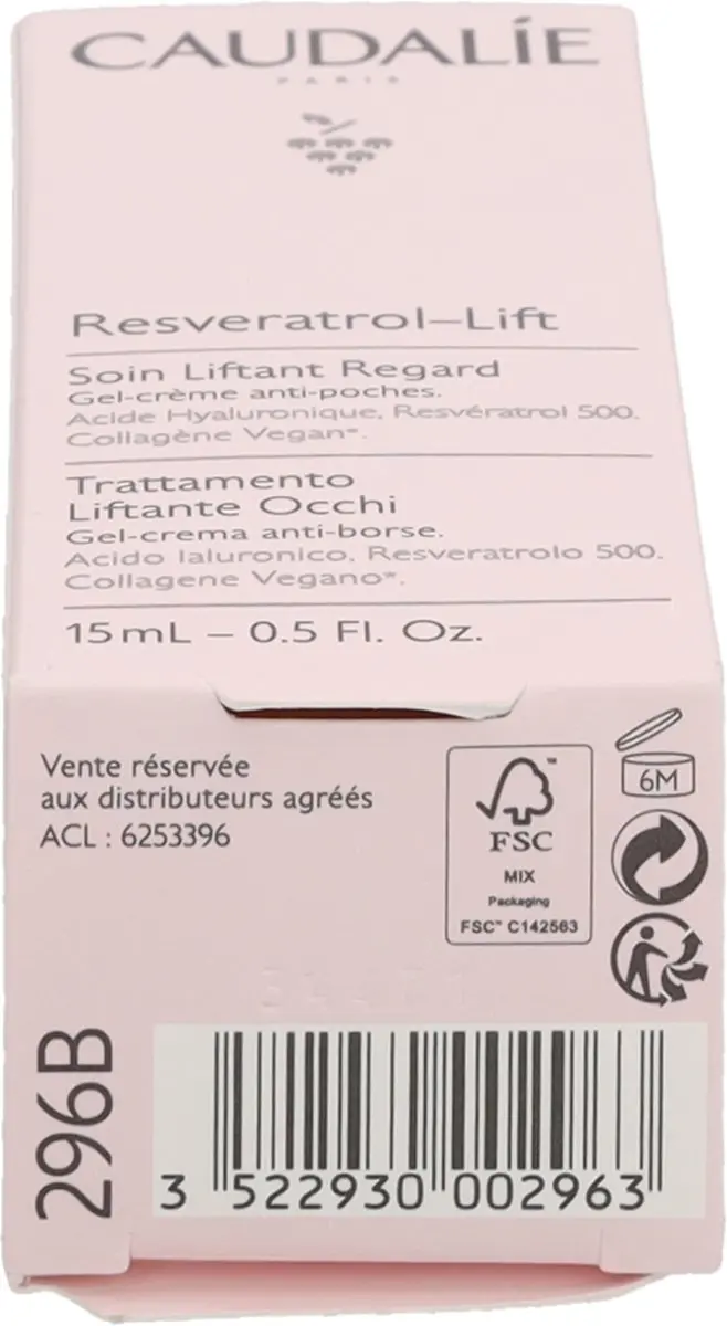 Caudalie Resvératrol Eye Lifting Gel 15ml