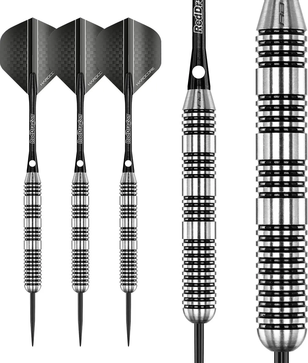 Red Dragon Bunker Buster 80% Dartpijlen 3 Stuks - Zilver/Zwart